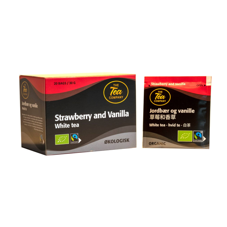 Hvid  te jordbr vanille/White Tea Strawberry Vanilla - The Tea Company
