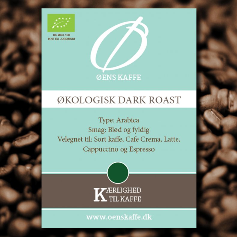 ens Kaffe - Dark Roast kologisk - Hele Bnner, 10 x 1 KG