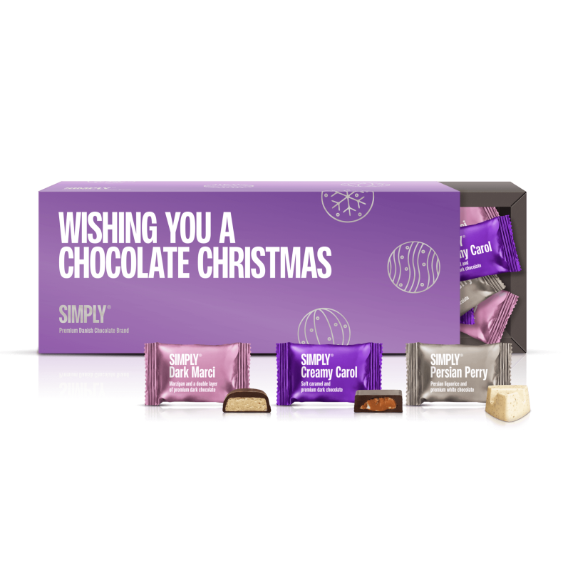 Simply - Chokolade Gaveske - Wishing You A Chocolate Christmas - 270 g