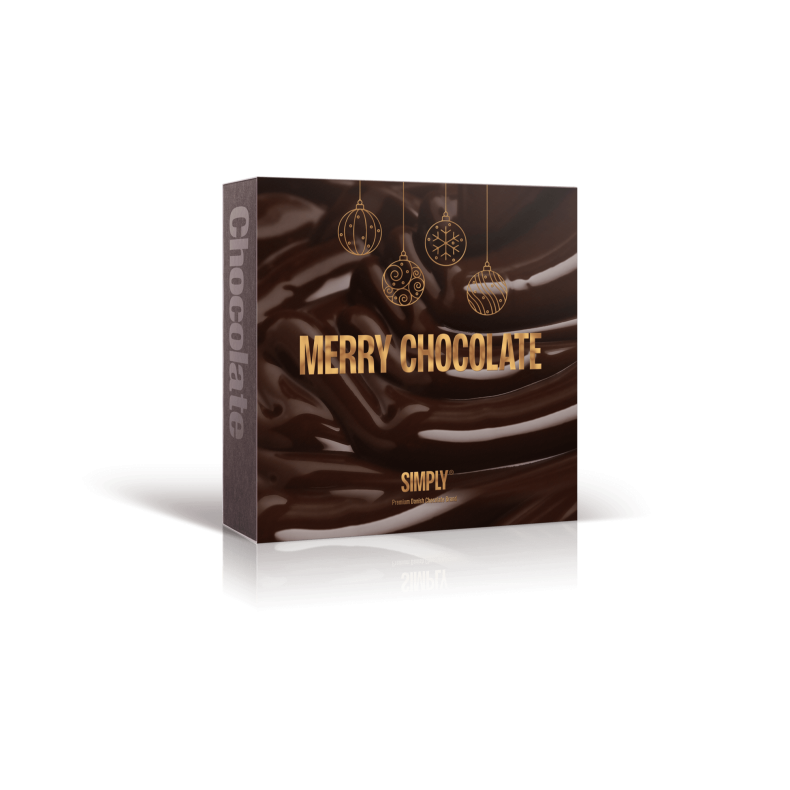 Simply - Chokolade Gaveske - Merry Chocolate - 500 g