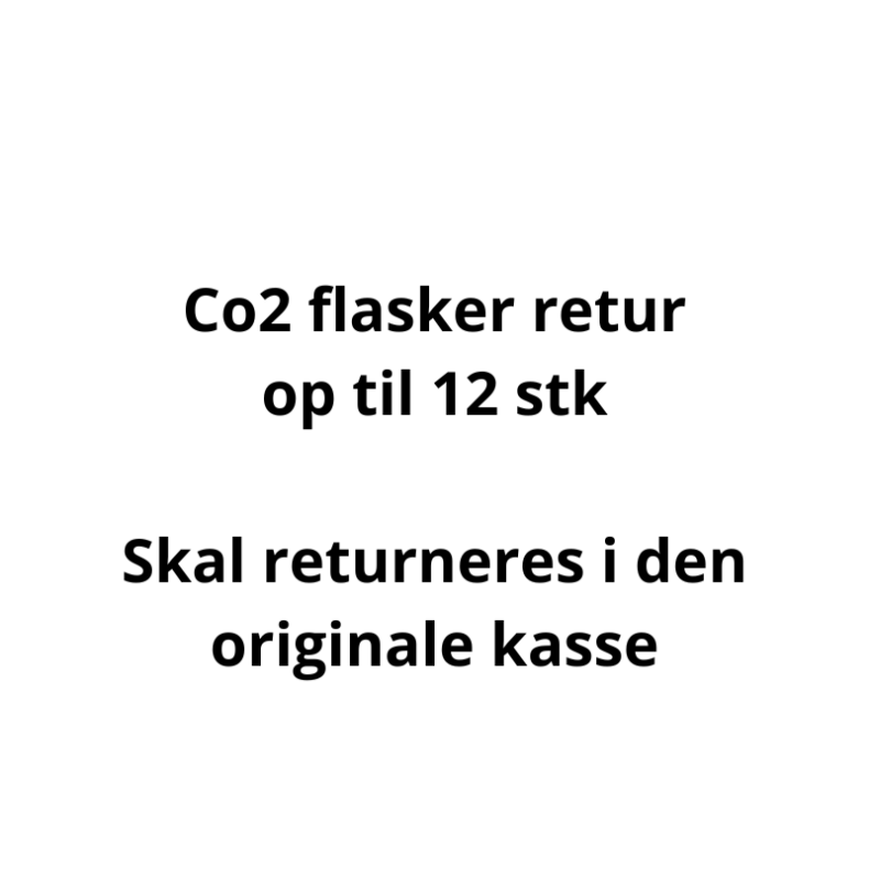 Co2 flasker - Afhentning og retur til genbrug - op til 12 flasker
