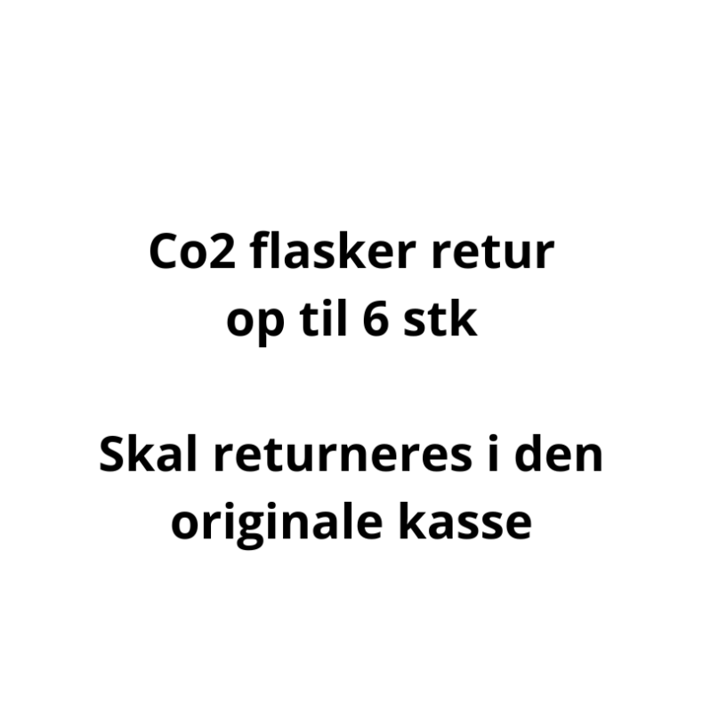 Co2 flasker - Afhentning og retur til genbrug - op til 6 flasker