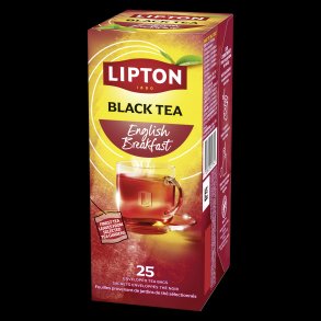 Lipton English Breakfast Tea - 25 te breve - Rainforest Alliance (Tidl. Energise) 