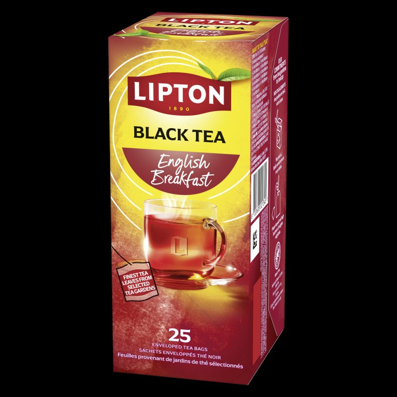 Lipton English Breakfast Tea - 25 te breve - Rainforest Alliance (Tidl. Energise) 