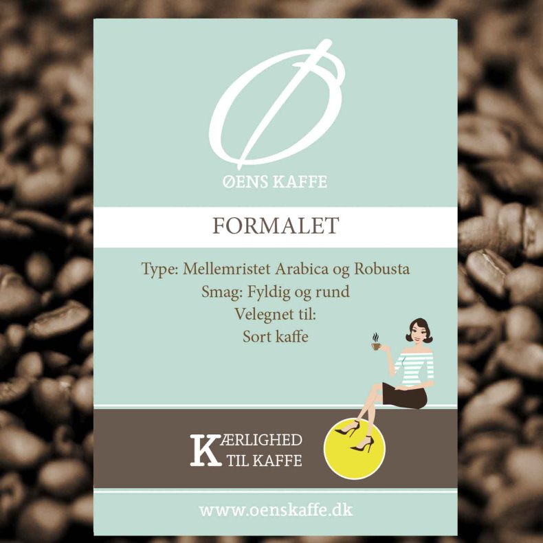Øens Kaffe, Mellemristet, formalet, 20 x 500 Gram - nu med mere fylde.
