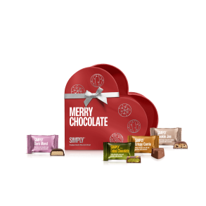 Simply - Chokolade Gaveske - Merry Chocolate Heart - 200 g 