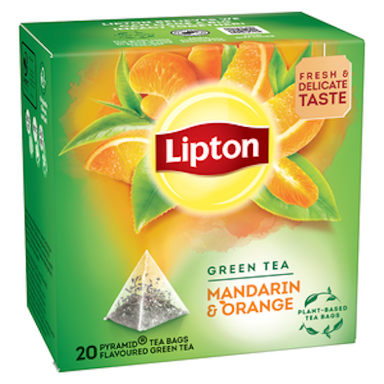 Lipton Mandarin &amp; Orange - 20 pyramide - tebreve - Rainforest Alliance