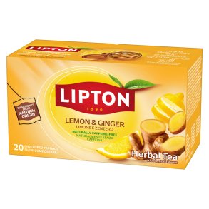 Lipton Lemon & Ginger Refresh Herbal Tea - 20 tebreve