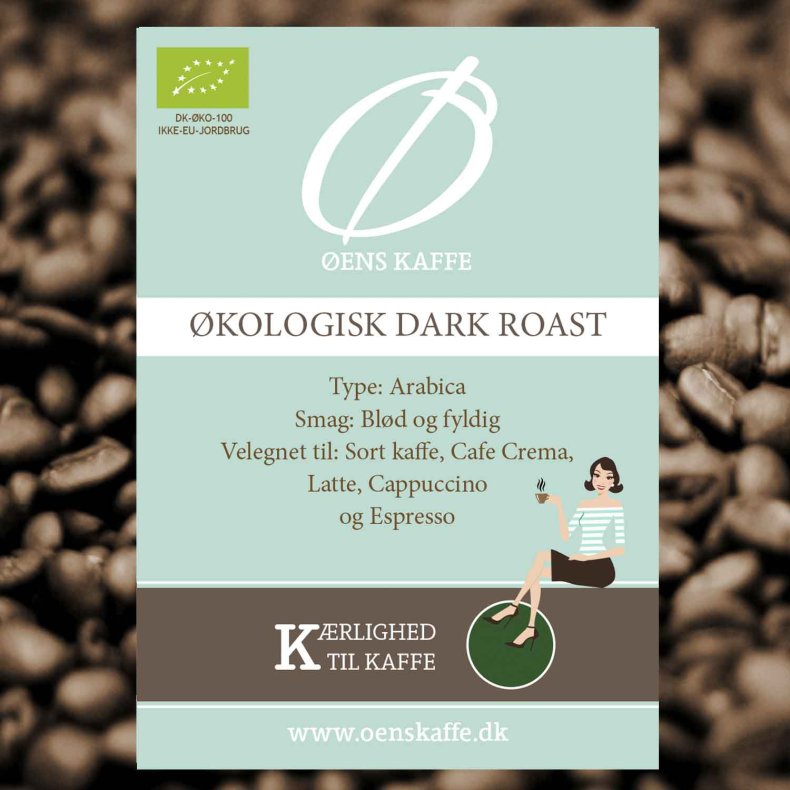 Øens Kaffe - Dark Roast Økologisk - Hele Bønner, 1 KG