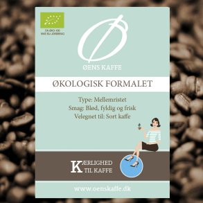ens Kaffe Mellemristet, kologisk, formalet, 500 Gram