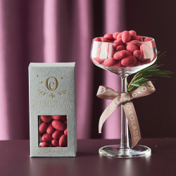 Ole Chokolade - Hindbrmandler i gr ske - 80 g