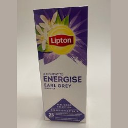 Lipton Earl Grey Tea - 25 te breve - Rainforest Alliance (Tidl. Energise)