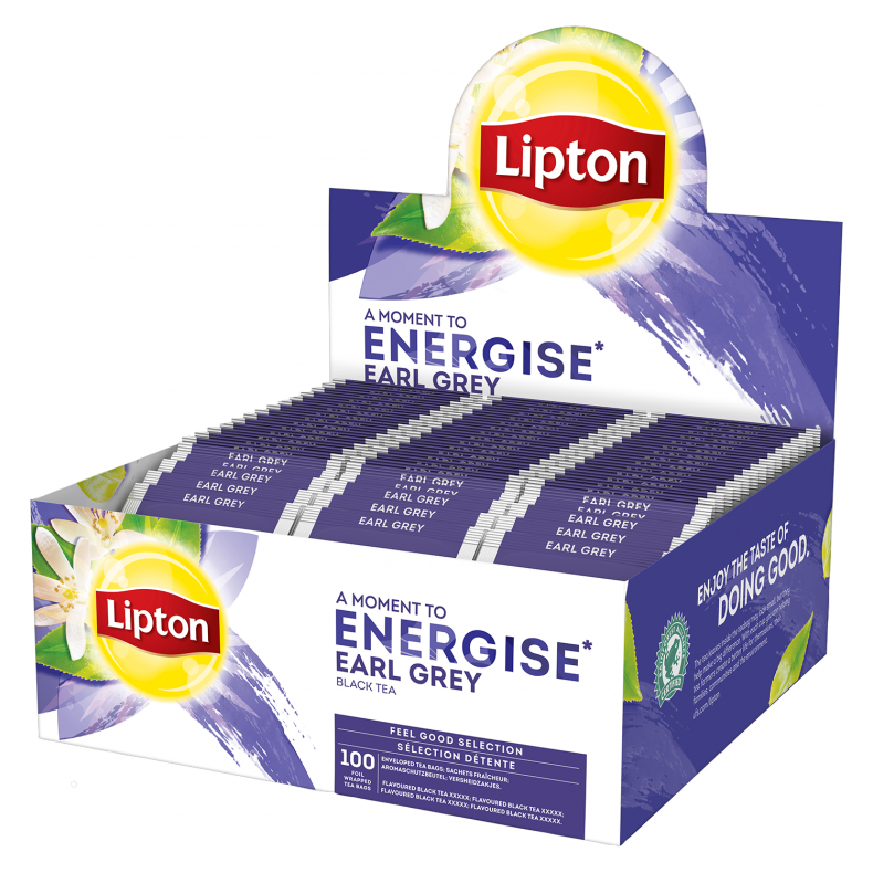 Lipton Earl Grey Tea - 100 te breve - Rainforest Alliance